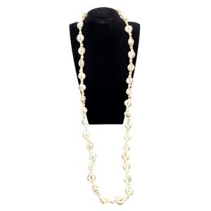 Hilo Hatties Necklace Cowrie Shell Clusters Bead Strand 17" Vtg